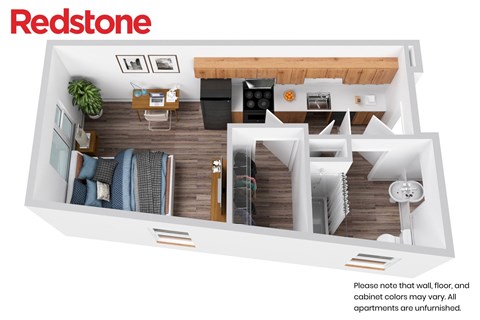 Floor plan for studio, 1 bath, 363 sqft